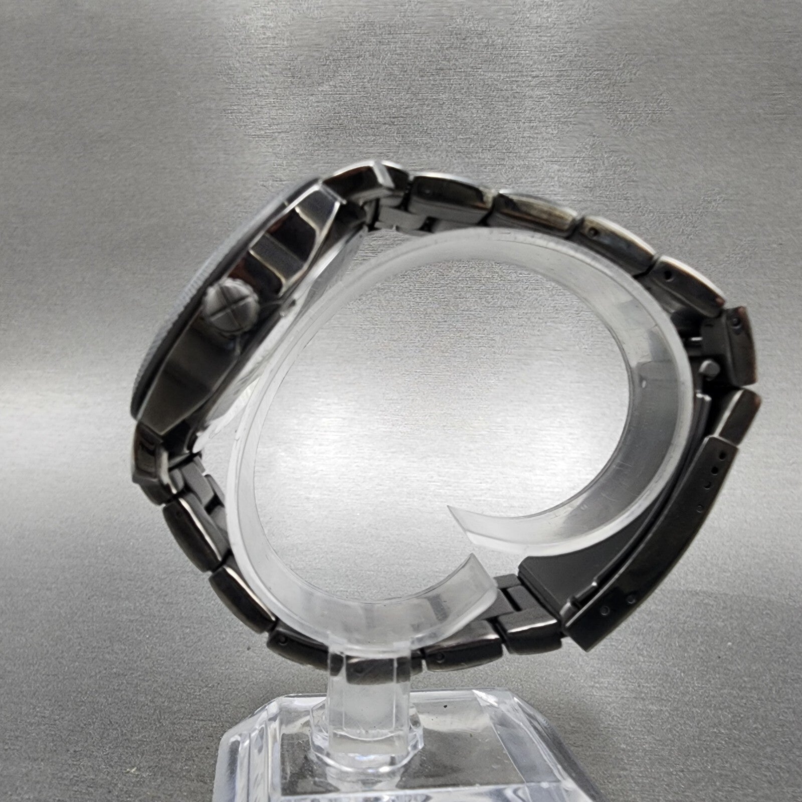 Fossil Machine Watch Men 42mm Black Dial Gray Tone Date Round FS4774 New Batt6