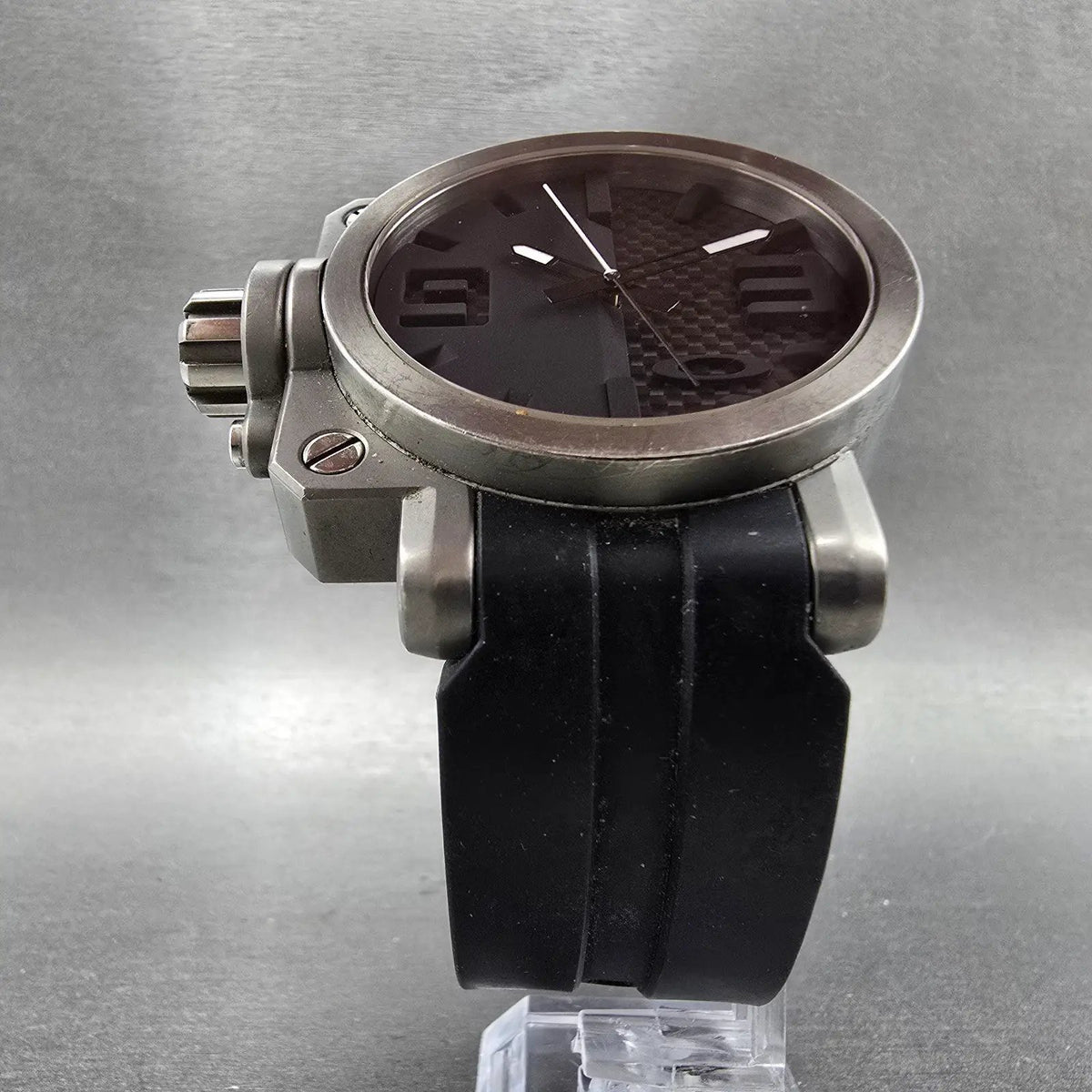 Oakley Gearbox watch Men 50mm Black Dial Titanium Round New Battery 235