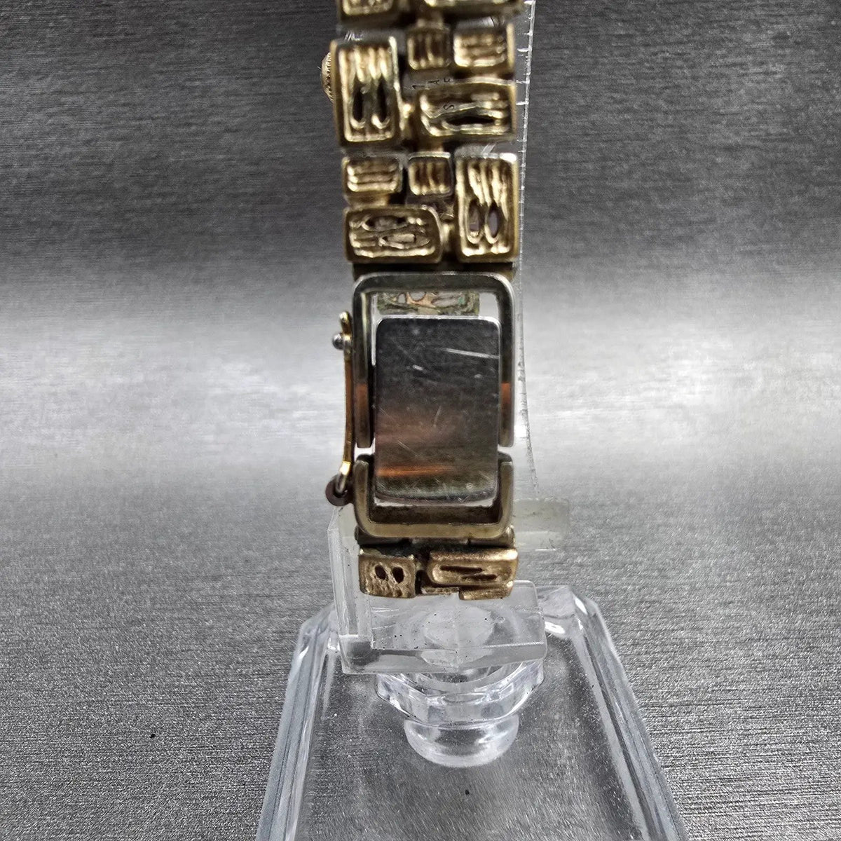 Seiko Watch Women 16mm Gold Dial Gold Nugget Round 11-0549 Manual Wind VTG JP7