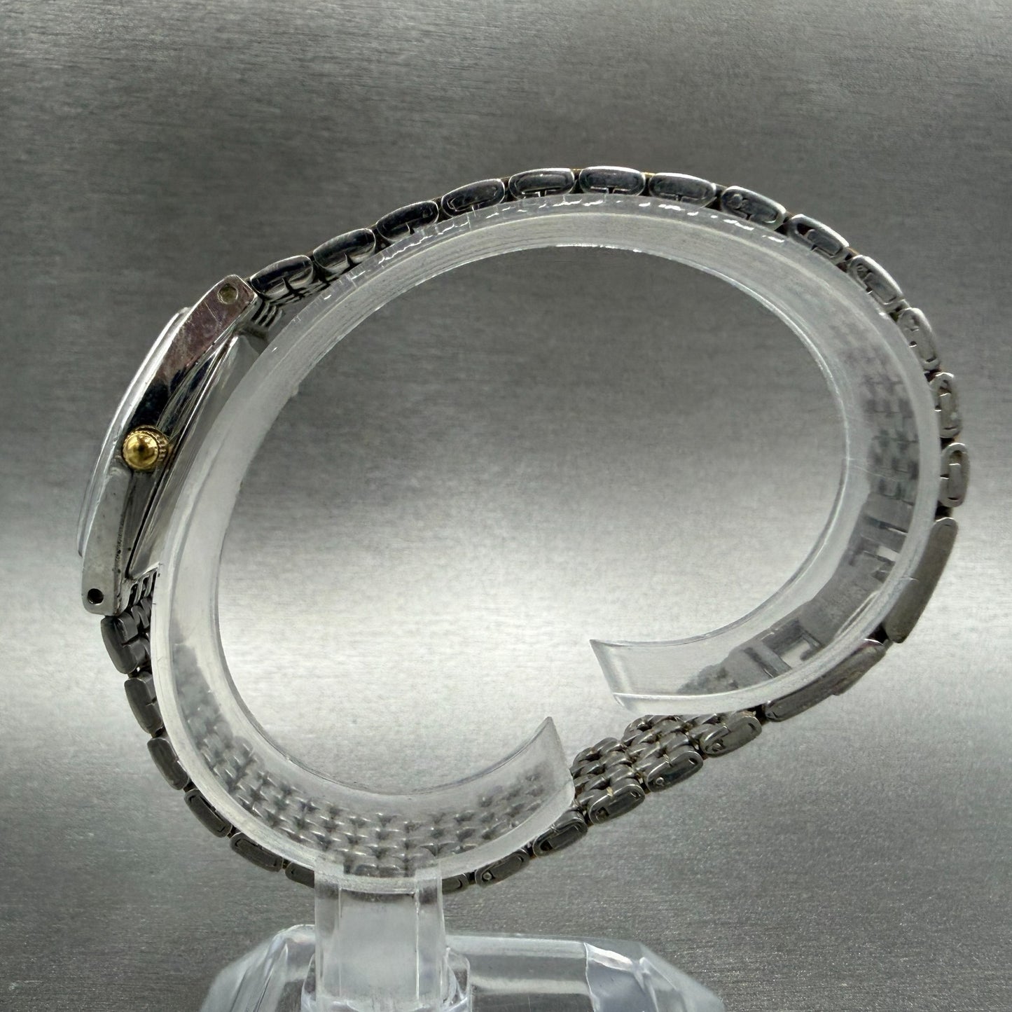 Seiko Pulsar Tank Watch Women 20mm White Dial Two Tone VX51-X424 New Battery6