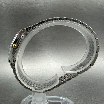 Seiko Pulsar Tank Watch Women 20mm White Dial Two Tone VX51-X424 New Battery6