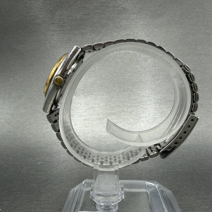 Seiko Watch Women 23mm White Dial Two Tone Daydate 7n83-0011 New Battery 321CBA6
