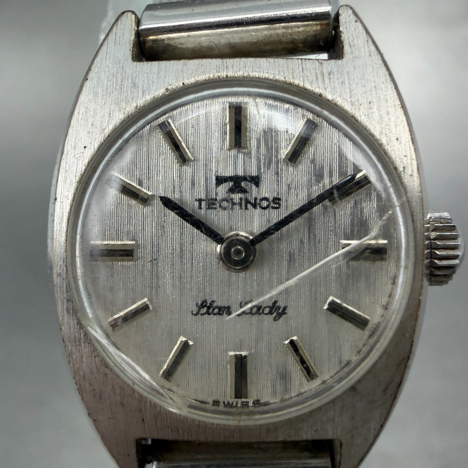 Technos Star lady Watch Women 19mm Silver Dial Steel Manual Wind Mesh Manual1