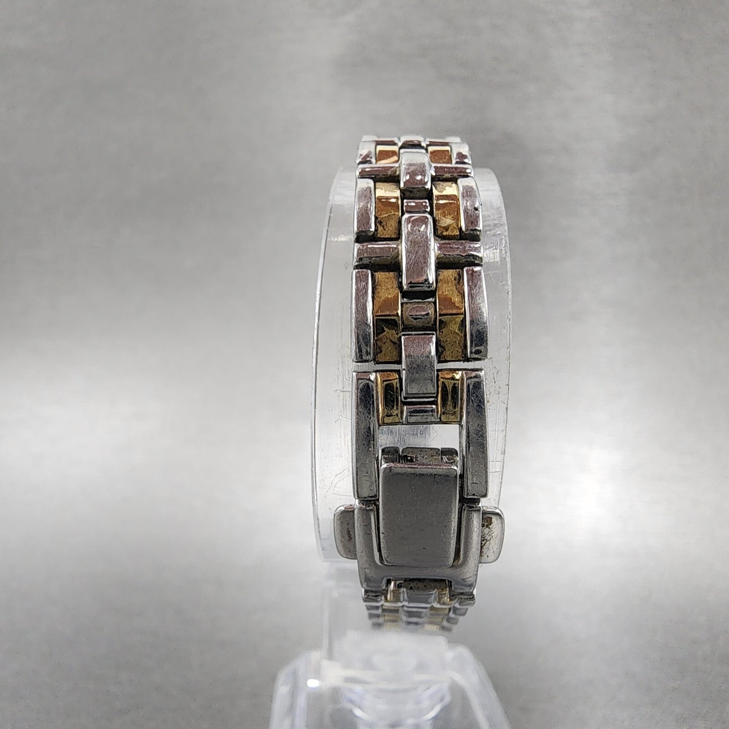 Citizen EcoDrive Tank Watch Women 15mm White Dial Two Tone G620S028566 Runs7