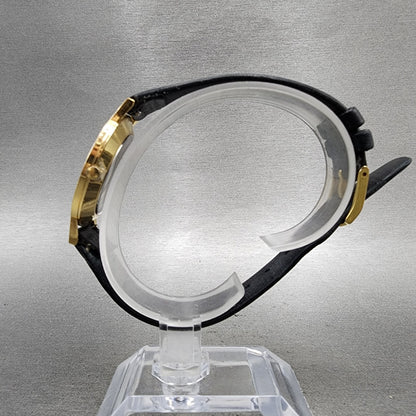 Movado Museum Watch 31mm Women Black Dial Gold Tone Round 87.45.882.1 New Batt6