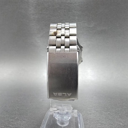 Alba Digital Watch Men 33mm Silver Alarm Chronograph Y749-5140 VTG Seiko PARTS8