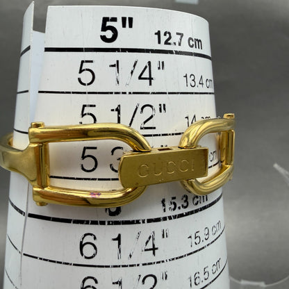 Gucci 1500L Tank Watch Women 12mm MOP Dial Gold Rectangle Bangle New battery ABC10