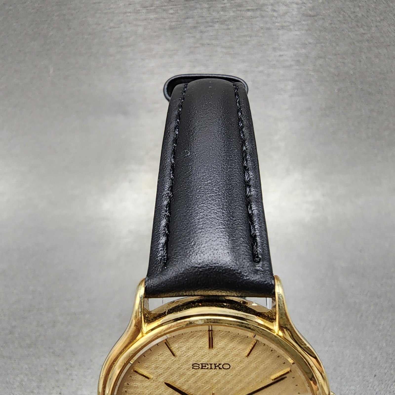 Seiko Dolce Watch Men 31mm Champagne Dial Gold Tone 8n416010 New Battery4