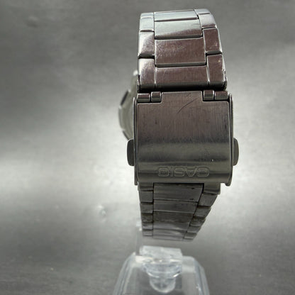 Casio Wave Ceptor Watch Men 42mm White Dial Steel Solar Analog Digital PARTS8