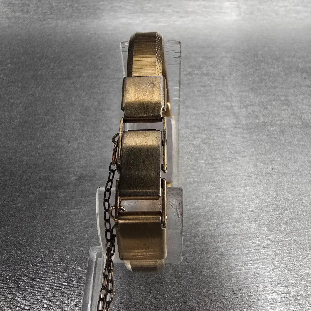 Citizen CQ Watch Women 13mm Gold Dial Gold Tone Rectangle 2250-242068 New Batt7