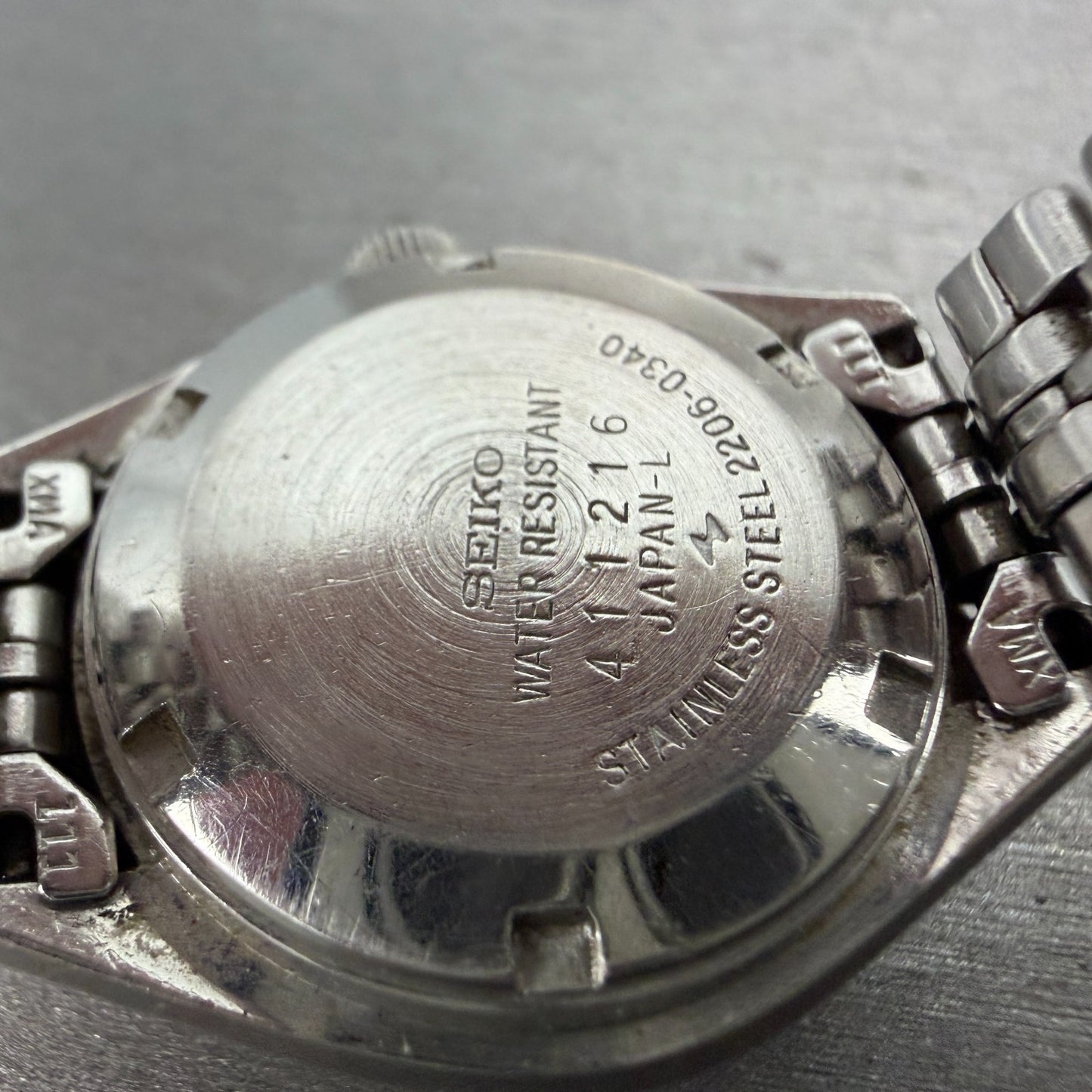 Seiko Automatic Watch Women 27mm Green Dial Silver Tone Daydate 2206-0340 PARTS10