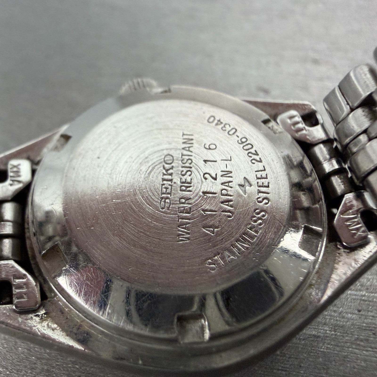 Seiko Automatic Watch Women 27mm Green Dial Silver Tone Daydate 2206-0340 PARTS10