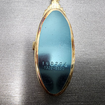 Seiko Necklace Watch Women 15mm Champagne Dial Gold Tone 1320-5520 New Battery