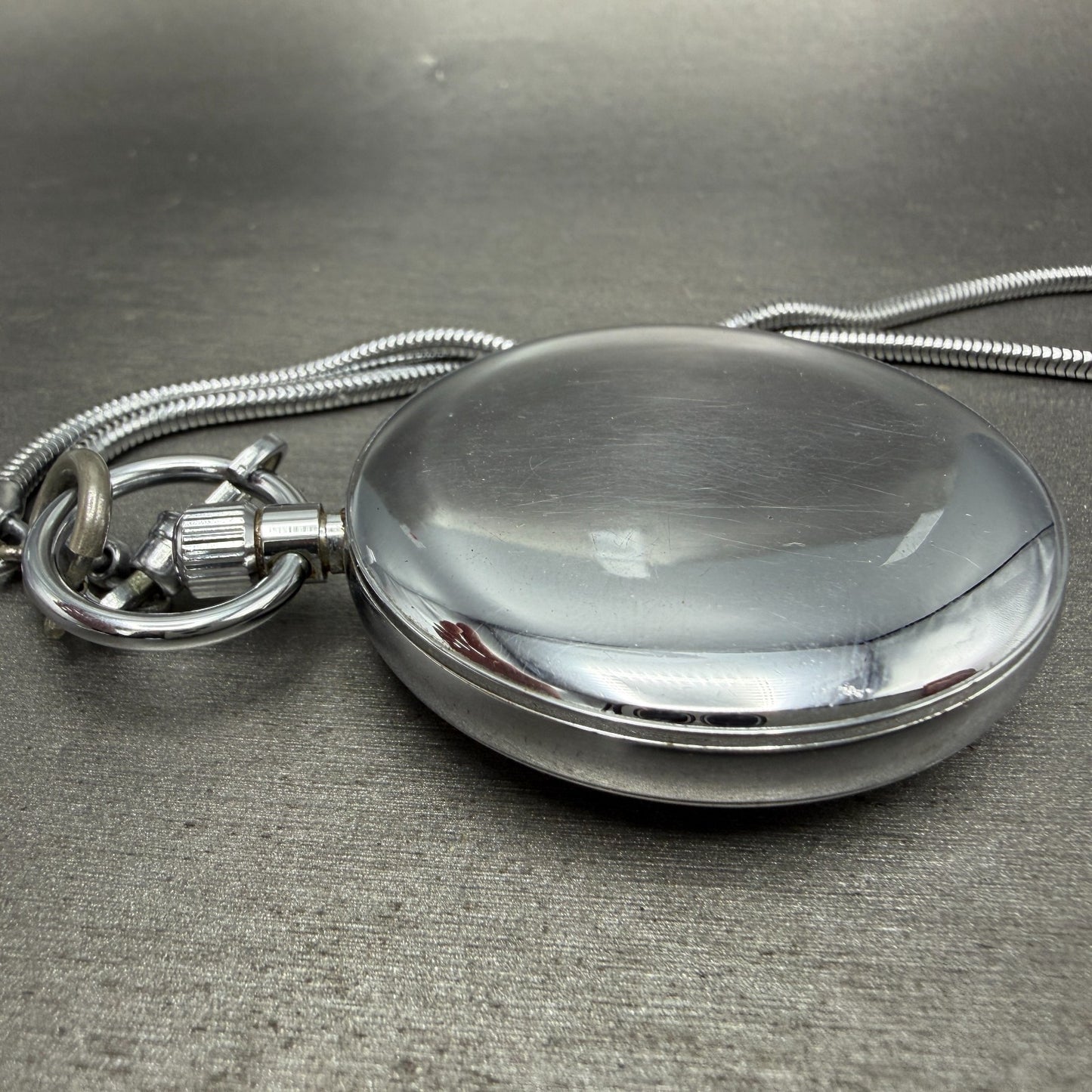 Seiko Precision Pocket Watch Men 50mm White Dial Steel Manual 6110-0010 Runs10