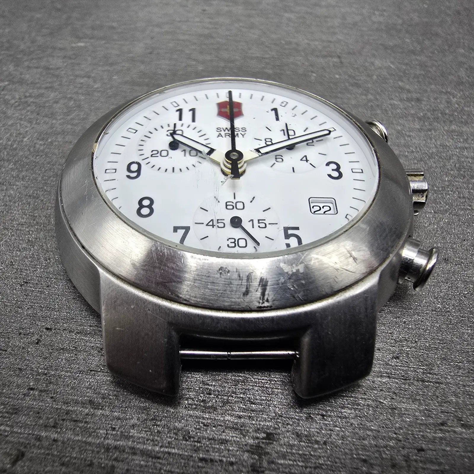 Victorinox Swiss Army Maverick chronograph Watch Men 42mm White Dial Steel Works2