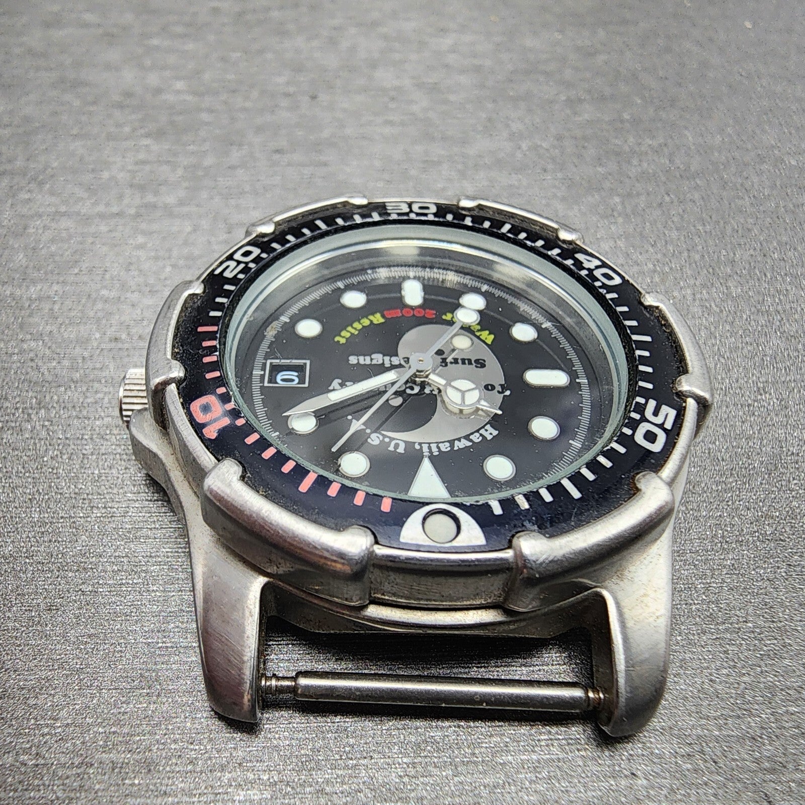 Orient Town & Country Surf Design Dive Watch Men 36mm Black Dial Silver NewBat114