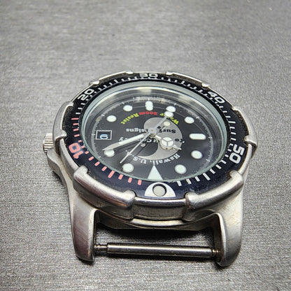 Orient Town & Country Surf Design Dive Watch Men 36mm Black Dial Silver NewBat114