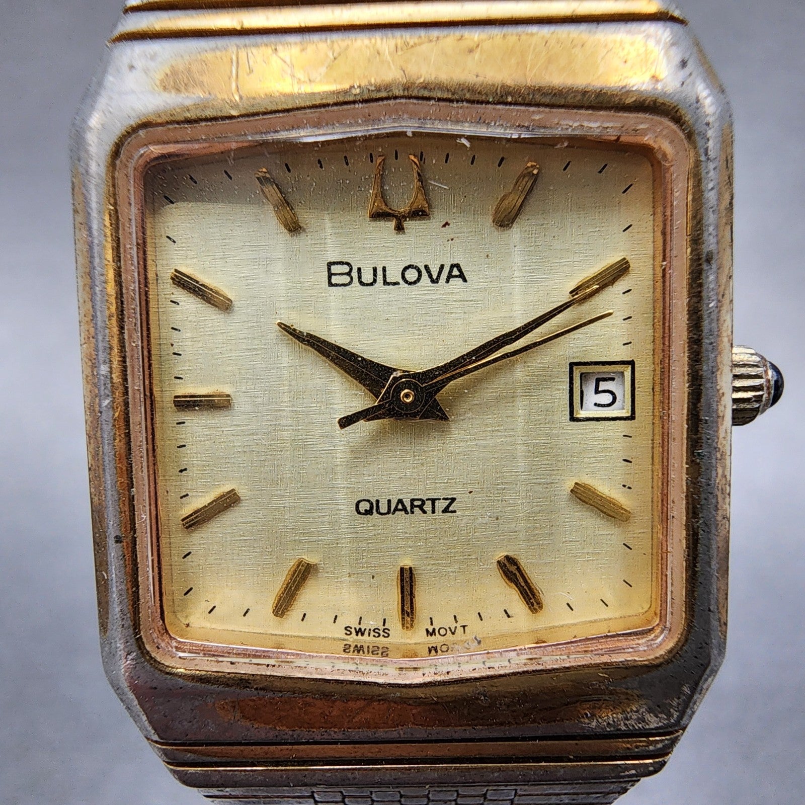 Bulova Watch Women 22mm Champagne Dial Gold Tone Octagon VTG New Battery1