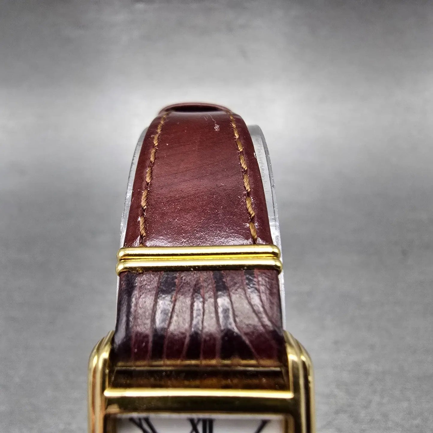 Lucien Piccard Tank Watch Women 18mm White Dial Gold Tone Rectangle New Battery4