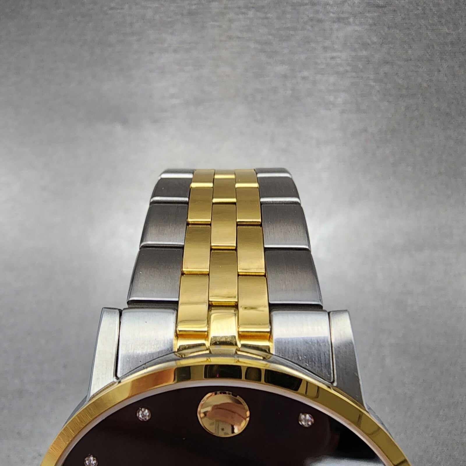 Movado Museum Watch Men 40mm Black Dial Two Tone Diamond Markers Round 06072024