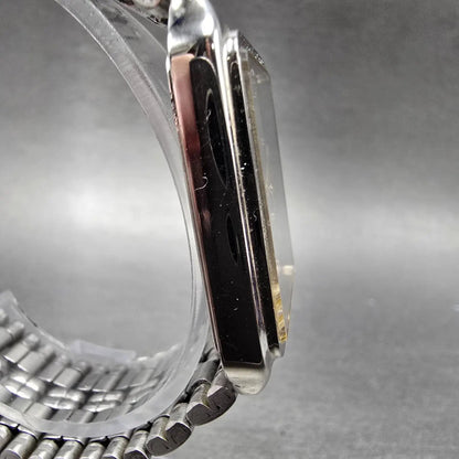 Seiko SX Tank Watch Men 26mm Gray Dial Two Tone Rectangle V701-5K90 PARTS4