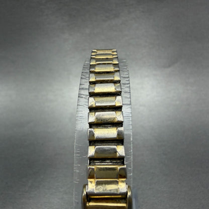 Seiko Tank Watch Women 12mm Champagne Dial Gold Tone 2E20-5239 New Battery GF44