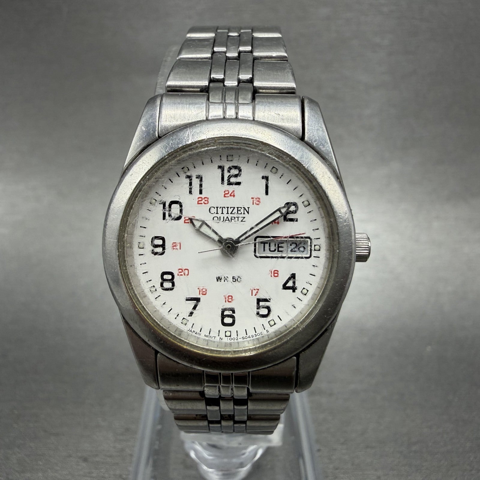 Citizen Watch Women 25mm White Dial Silver Tone Round 1002S029317 New Battery0