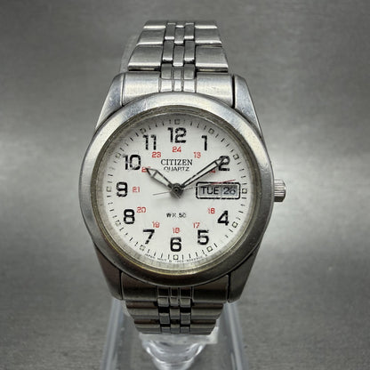 Citizen Watch Women 25mm White Dial Silver Tone Round 1002S029317 New Battery0