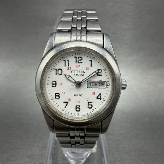 Citizen Watch Women 25mm White Dial Silver Tone Round 1002S029317 New Battery0
