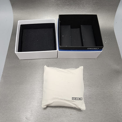 Seiko Watch Men 37mm Gray Dial Two Tone Daydate Round 7N439048 New Battery12