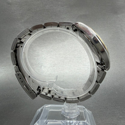 Seiko ALBA Watch Men 36mm White Dial Two Tone Date Round 7N42-0AD0 PARTS10