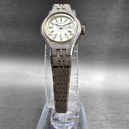 Seiko Watch Women 18mm Silver Dial Silver Tone Round 11-0330 Manual Wind Works K5