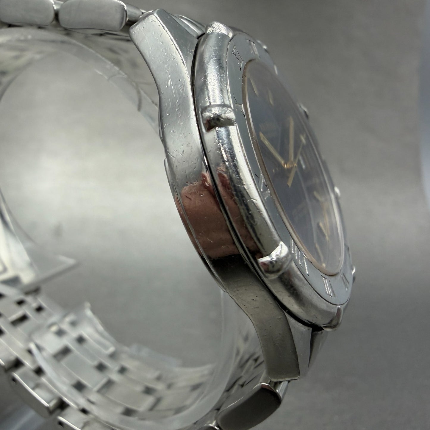 Krieger Automatic Watch Men 36mm Blue Dial Steel Date ETA 2892-2 PARTS4