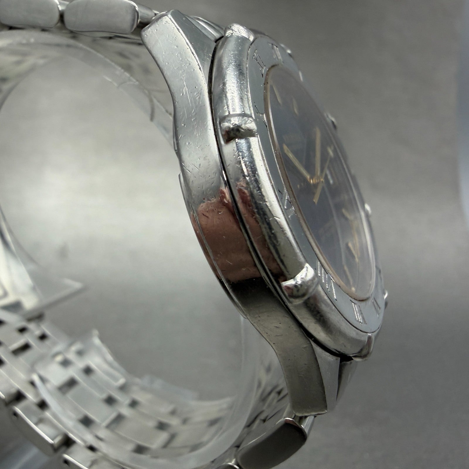Krieger Automatic Watch Men 36mm Blue Dial Steel Date ETA 2892-2 PARTS4