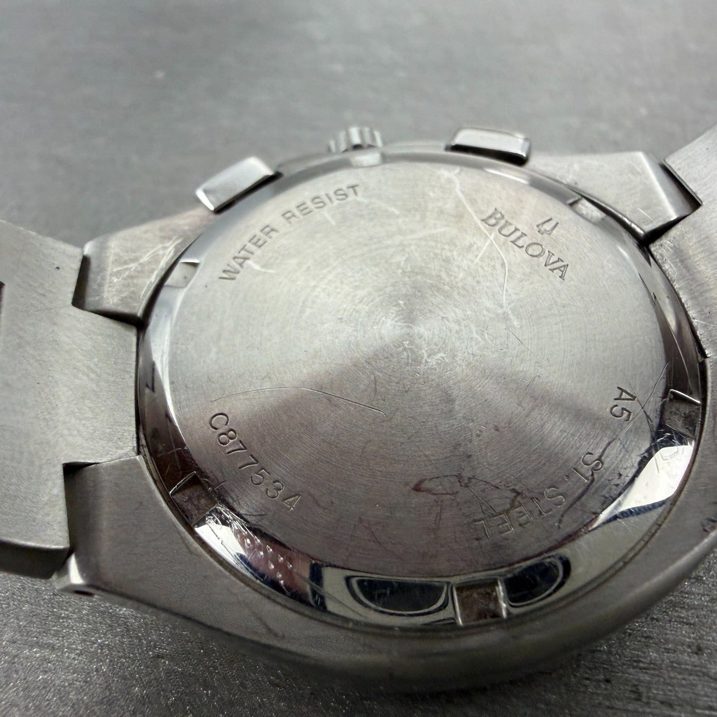 Bulova Marine Star Chrono Watch Men 47mm Silver Dial Silver Date 96B98 New Batt10