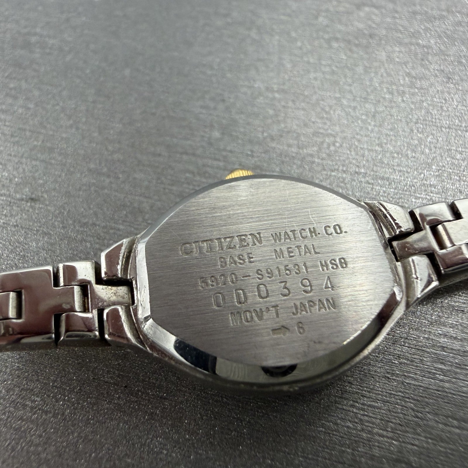 Citizen Watch Women 17mm Cream Dial Two Tone Round 5920-S91531 New Battery VTG9