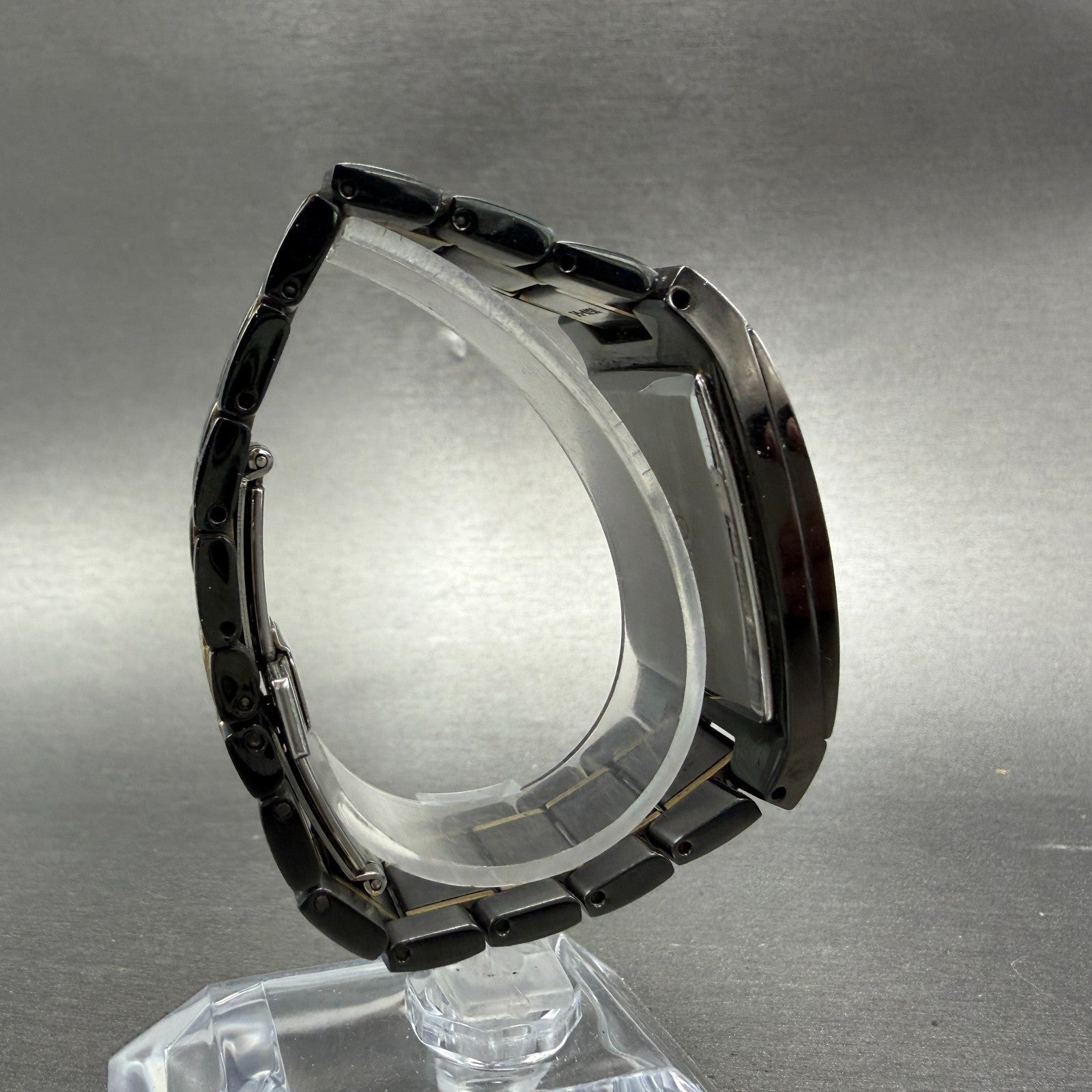 Seiko Tank Watch Men 30mm Black Dial Black Tone Date 7n39-0BK0 New Battery8