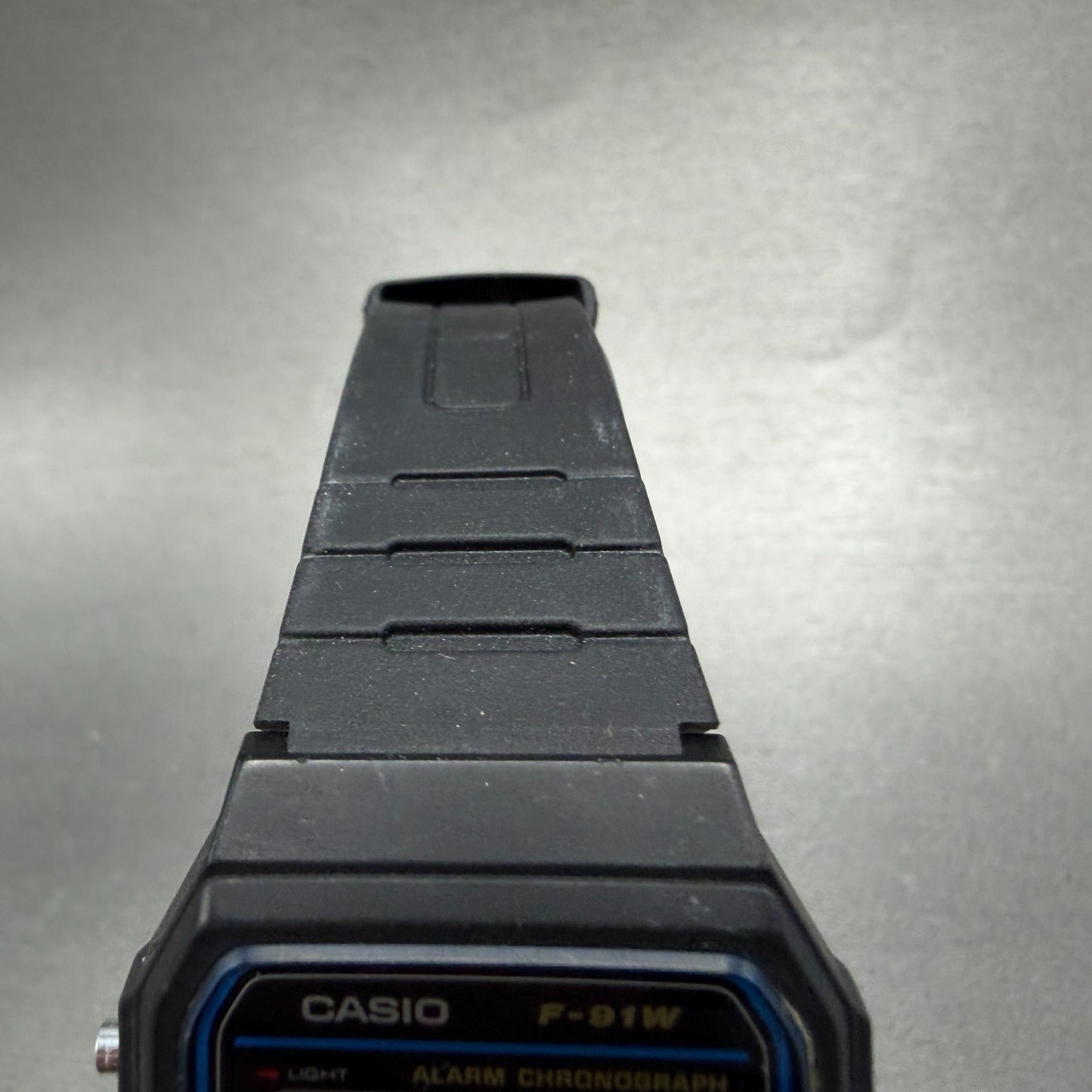 Casio F-91W Watch Men 34mm Digital Black Tone Alarm Chrono 593 New Battery LKJ4