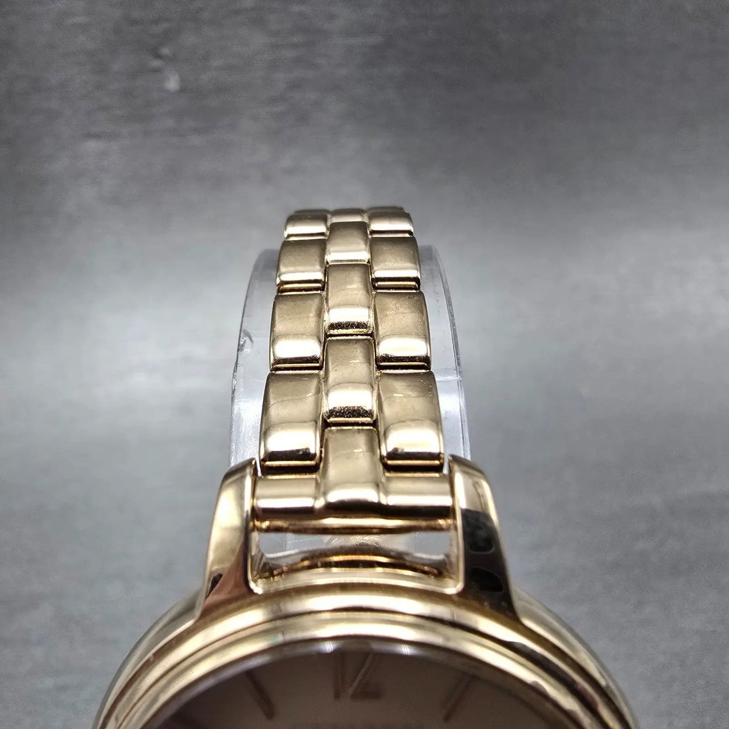 Citizen Eco-Drive Watch Women 31mm Beige Dial Rose Gold Tone Date Round Runs4