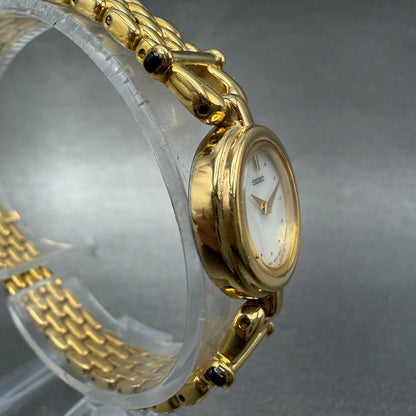 Seiko Watch Women 19mm MOP Dial Gold Tone Round 4N00-0588 New Battery Bracelet3