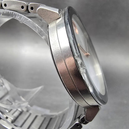 Movado Bold Evolution Watch Women 34mm Silver Dial Steel Round 3600821 New Batt3