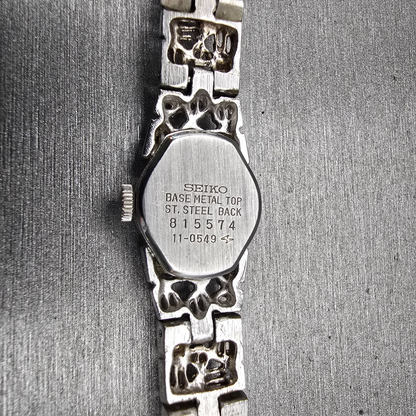 Seiko Watch Women 16mm Silver Dial Silver Tone Round 11-0549 Manual Wind Runs10