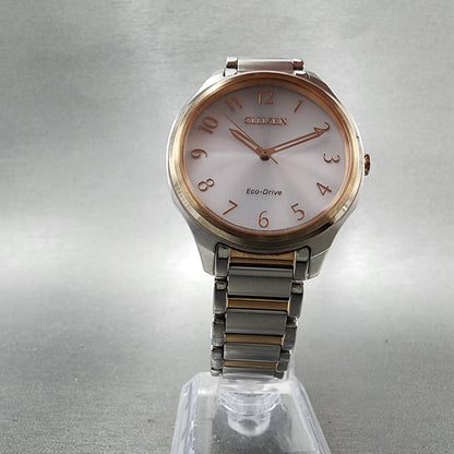 Citizen EcoDrive Watch Women 35mm White Dial Two Tone E031R010867 Runs5