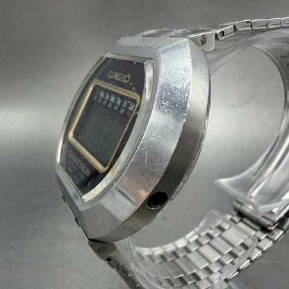 Casio casiotron O-11 Watch Men 36mm Digital Steel Daydate Round NO BACK PARTS3