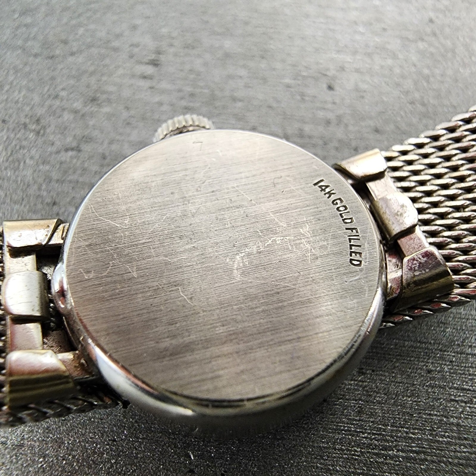 Omega Watch Women 15mm Silver Dial 14K Gold Filled Round Manual Wind Cal 4859