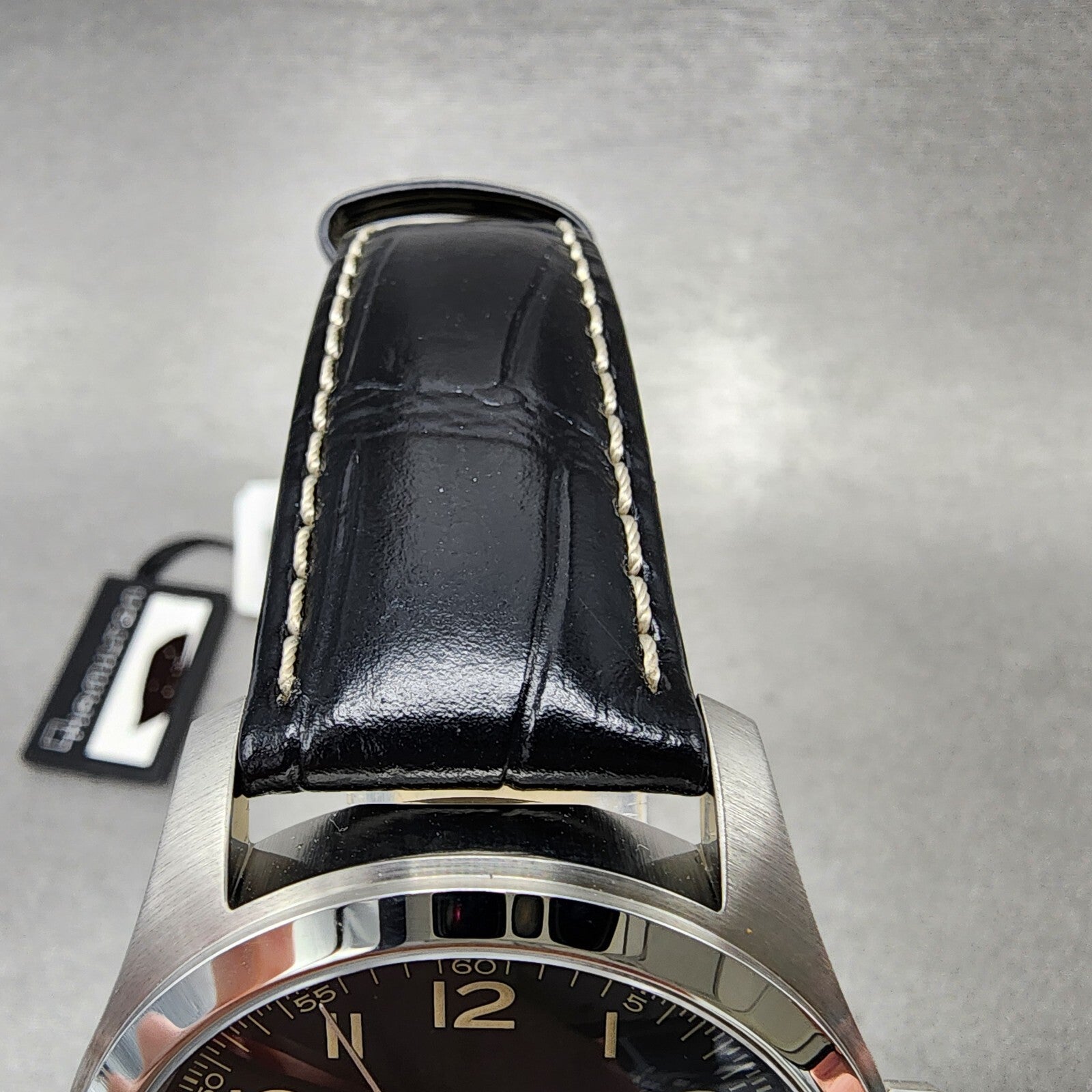 Hamilton Khaki Field Murph Watch Men 38mm Black Dial Steel Automatic H704057304