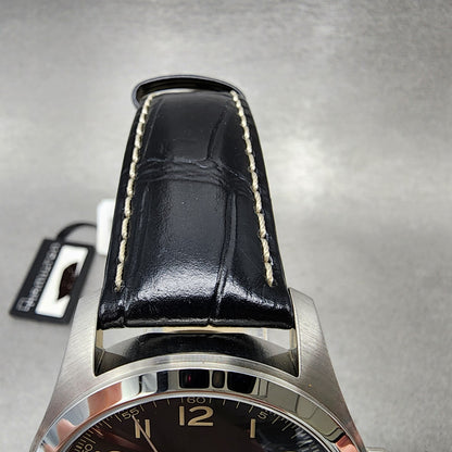 Hamilton Khaki Field Murph Watch Men 38mm Black Dial Steel Automatic H704057304