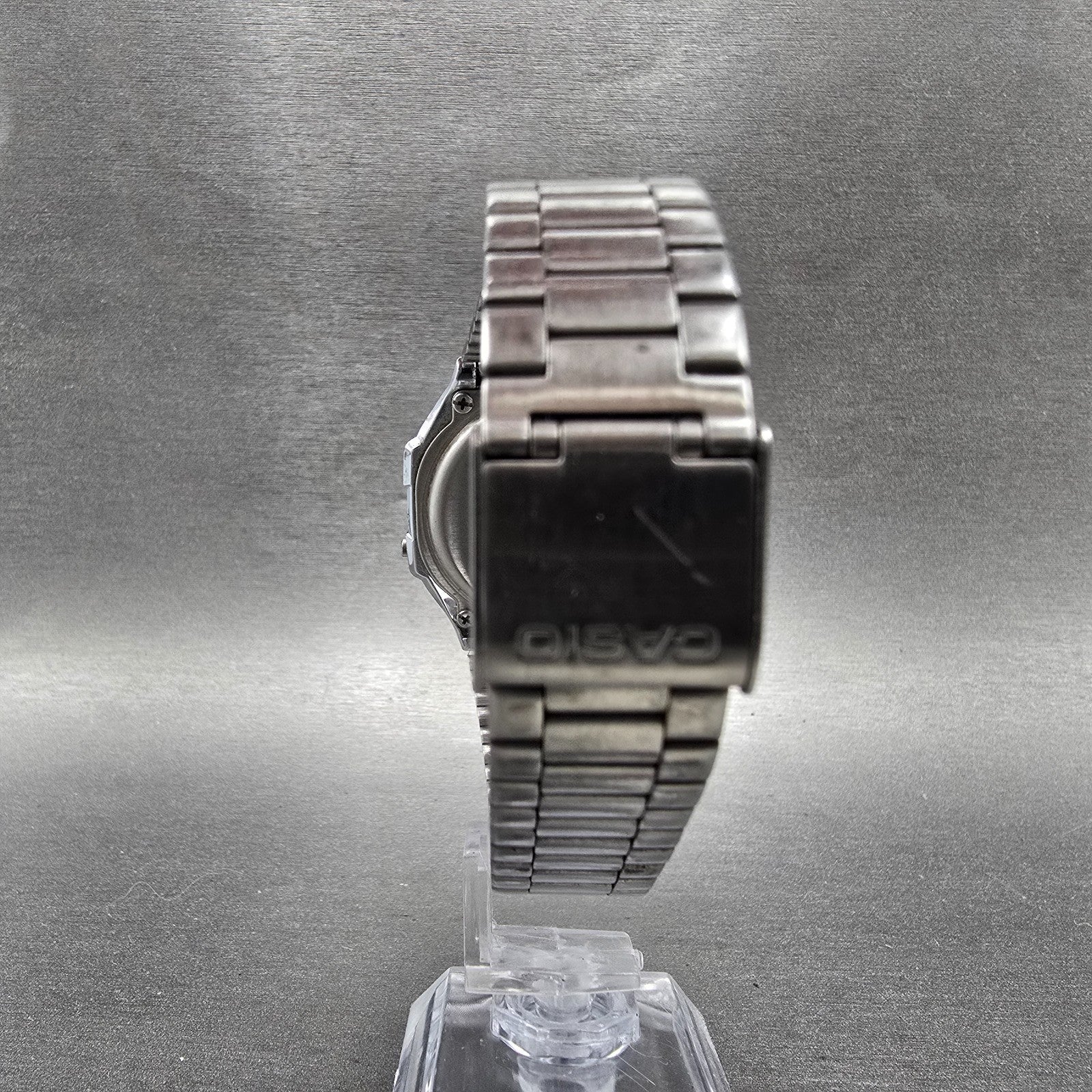 Casio A168 Illuminator Watch Men 36mm Digital Silver Tone Alarm Chrono New BattV7