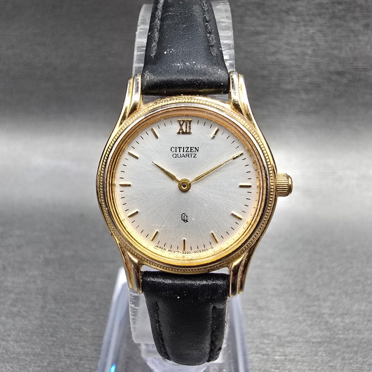 Citizen CQ Watch Women 22mm Silver Dial Gold Tone Round 3220-S32992 New Battery50