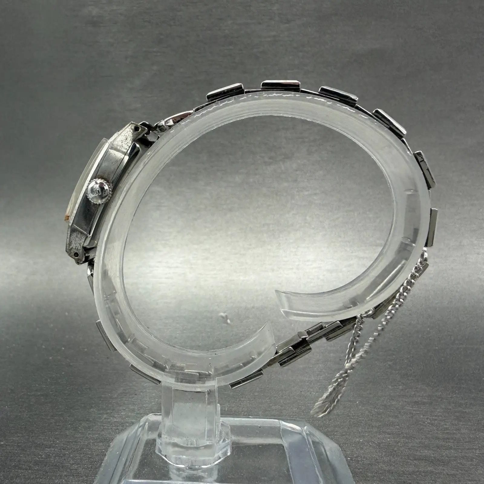 Seiko Solar Tank Watch Women 16mm Silver Dial Silver Tone Manual 1000-3030 Runs6